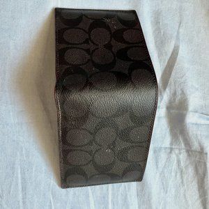 Coach Men's Signature Canvas and Leather Billfold in Dark Brown